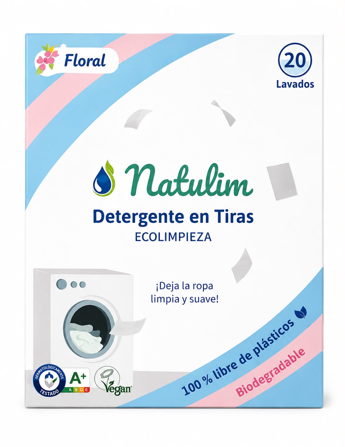 Pack Duo Eco-Tiras Detergente y Perlas Perfumadas 40 Lavados Natulim