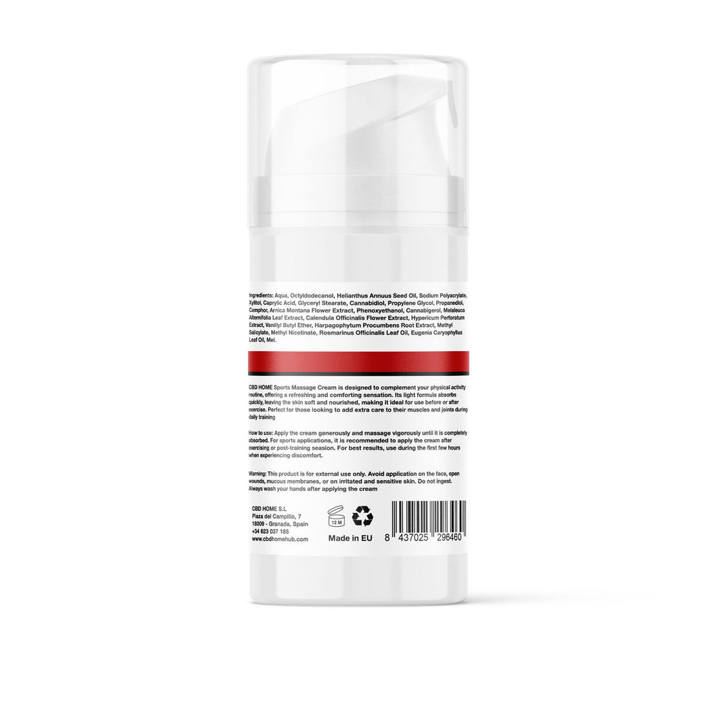 Crema de Masaje Efecto Calor con CBD+CBG