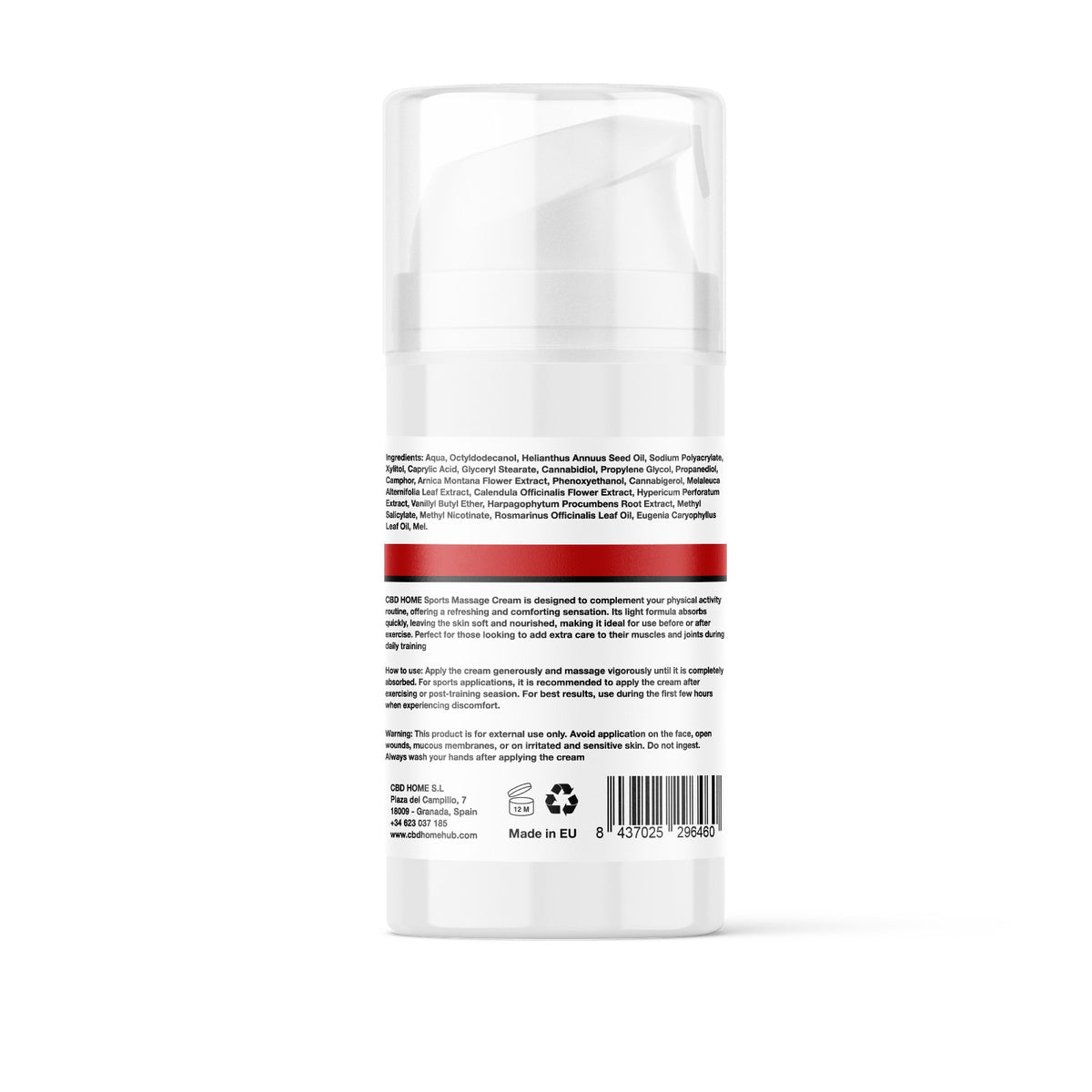 Crema de Masaje Efecto Calor con CBD+CBG