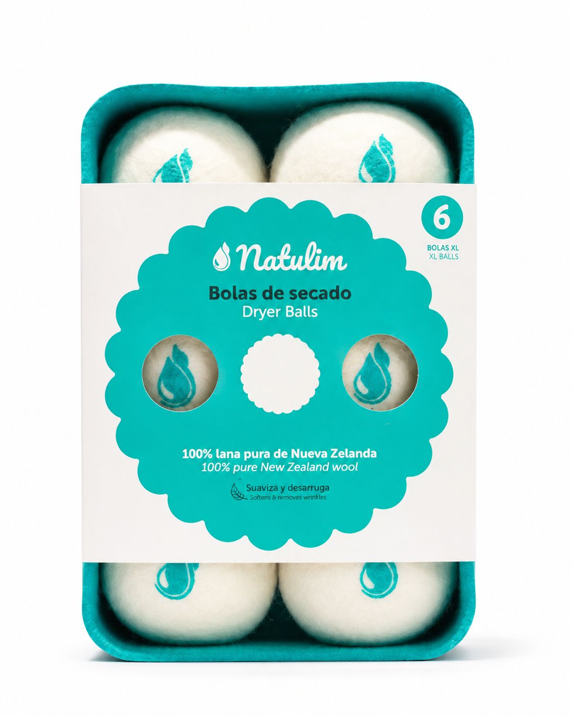 Bolas de Lana Secadora Natulim Pack de 6