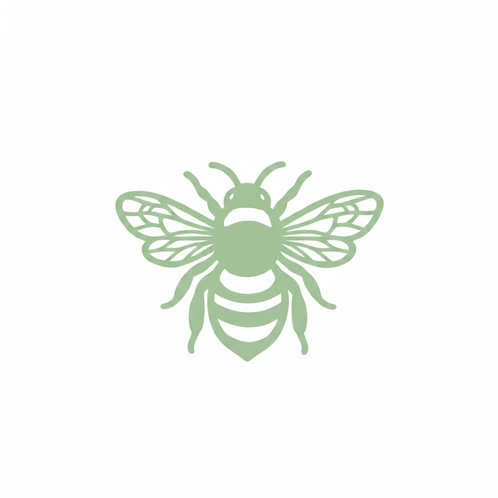 Logo Abeja Verde verde pastel sin fondo